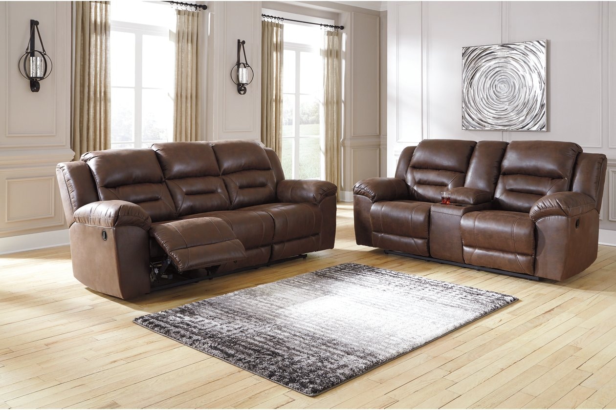 Ashley Stoneland Stoneland Reclining Loveseat with Console 3990494